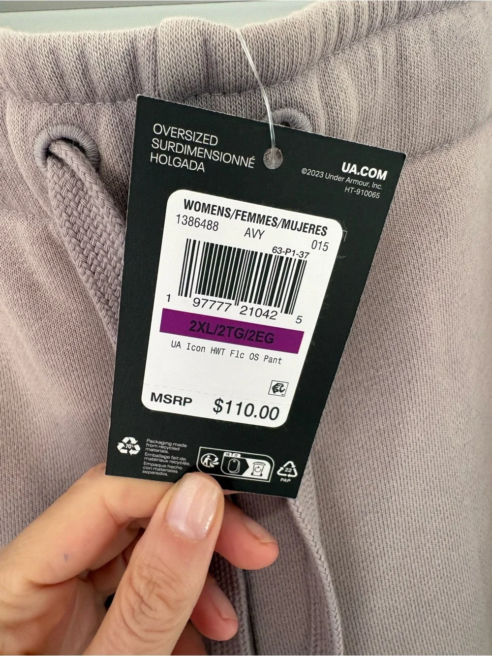 New Under Armour Icon Fleece Jogger Pants size 2XL